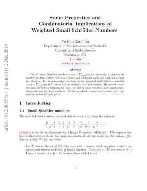 Some Properties and Combinatorial Implications of Weighted Small Schr