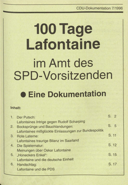 CDU-Dokumentation, Union in Deutschland