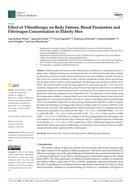 Effect of Vibrotherapy on Body Fatness, Blood Parameters and Fibrinogen Concentration in Elderly Men
