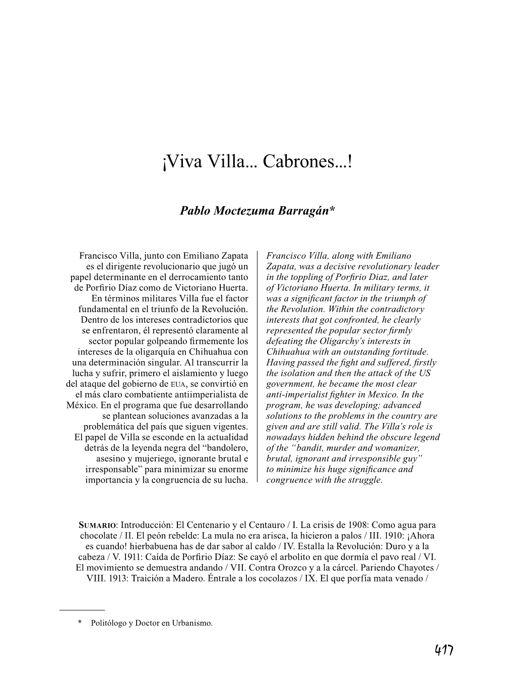 ¡Viva Villa... Cabrones...! Pp