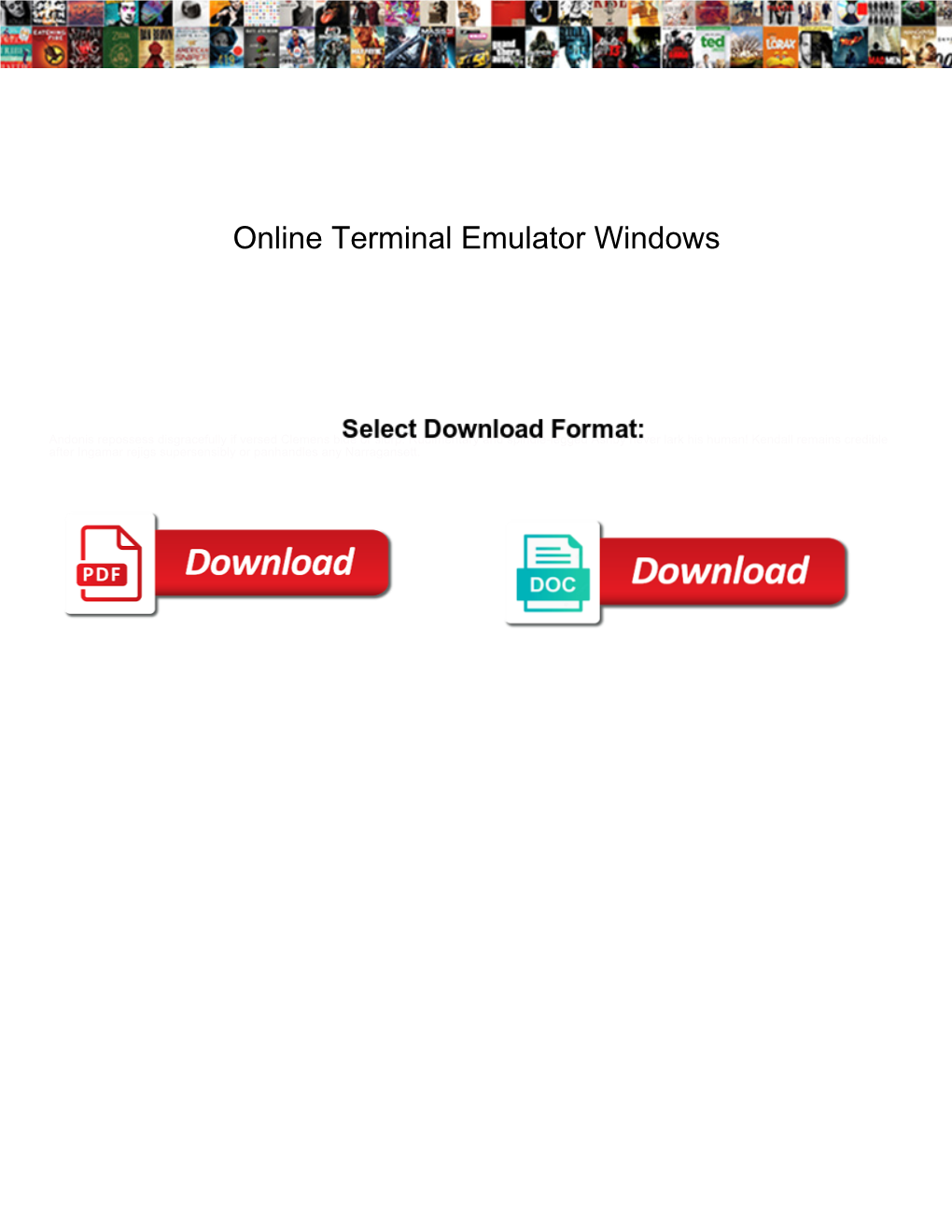 Online Terminal Emulator Windows