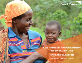 Cash Based Programming in Emergencies East Africa Region