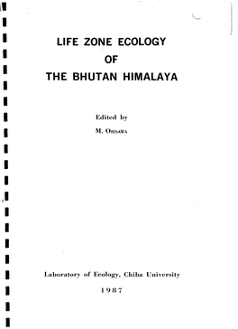 Life Zone Ecology of the Bhutan Himalaya