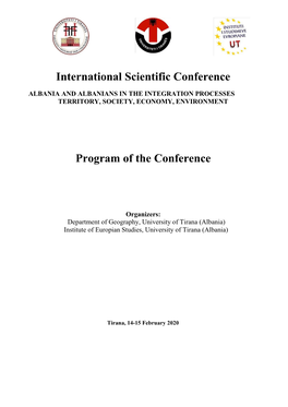 International Scientific Conference Program of the Conference