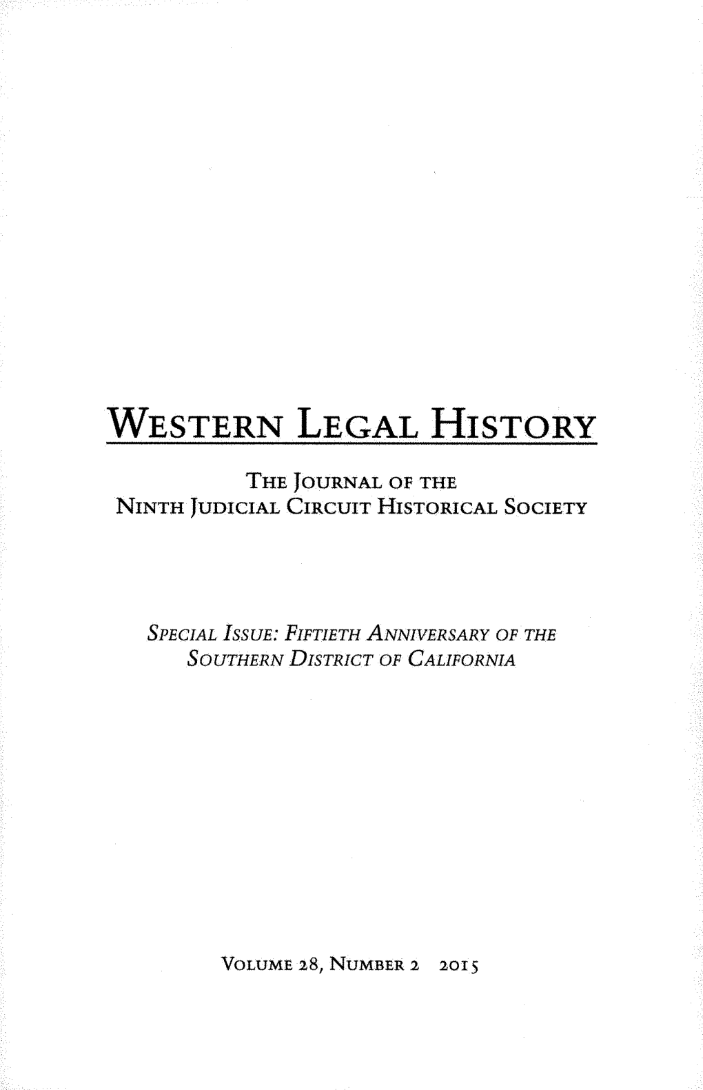 Western Legal History