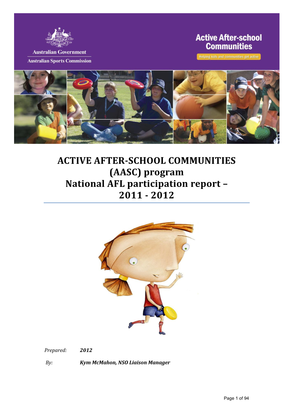 (AASC) Program National AFL Participation Report – 2011 - 2012