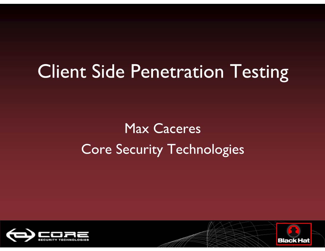 Client Side Penetration Testing