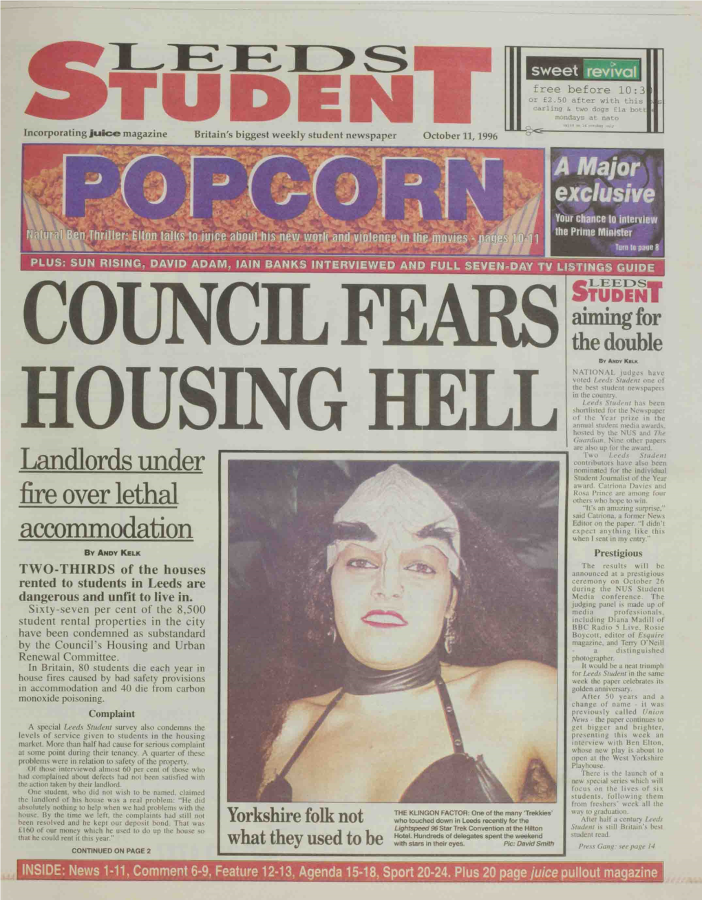 Student Newspaper October 11 1996