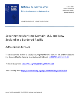 Securing the Maritime Domain: U.S