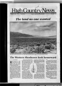 High Country News Vol. 22.25, Dec. 31, 1990
