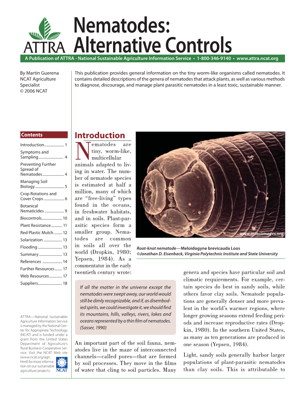 Nematode Control Alternatives