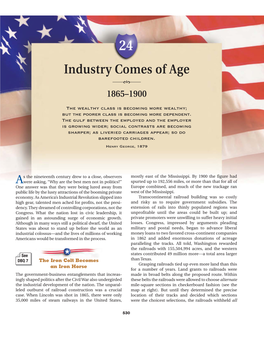Industry Comes of Age ᇻᇾᇻ 1865–1900