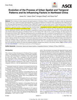 Evolution of the Process of Urban Spatial and Temporal Patterns and Its Influencing Factors in Northeast China