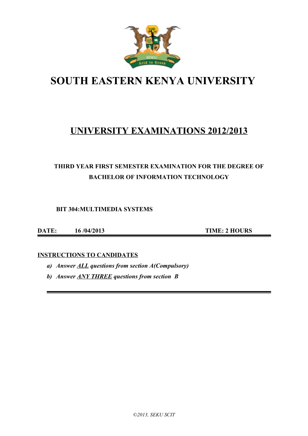 South Eastern Kenya University