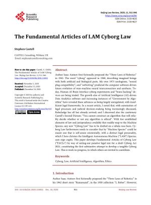 The Fundamental Articles of I.AM Cyborg Law