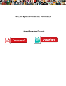Amazfit Bip Lite Whatsapp Notification