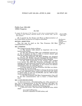 Public Law 109–230 109Th Congress An