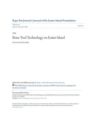 Bone Tool Technology on Easter Island Felicia Rounds Beardsley