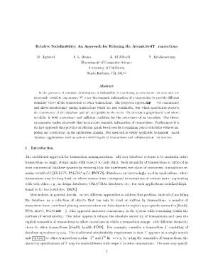 Relative Serializability: an Approach for Relaxing the Atomicityoftransactions
