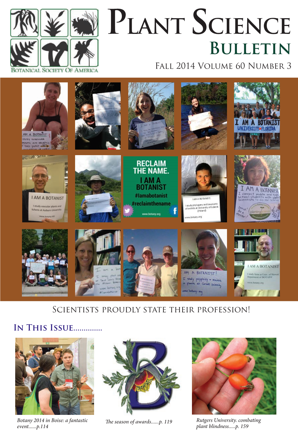 PLANT SCIENCE Bulletin Fall 2014 Volume 60 Number 3