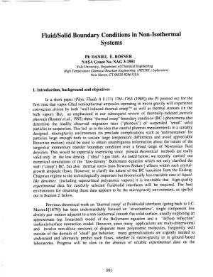 Fluid/Solid Boundary Conditions in Non-Isothermal Systems