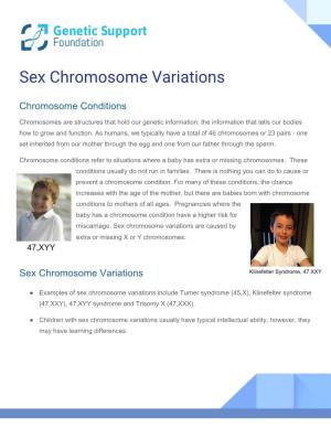 Sex Chromosome Variations