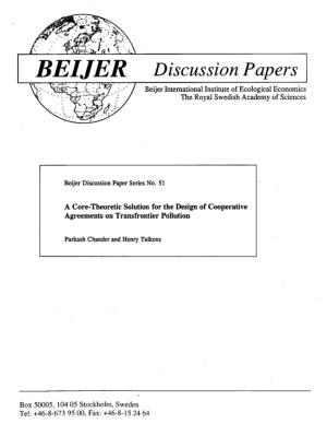 A Core Theoretic Solution for the Design of Cooperative Agreements On