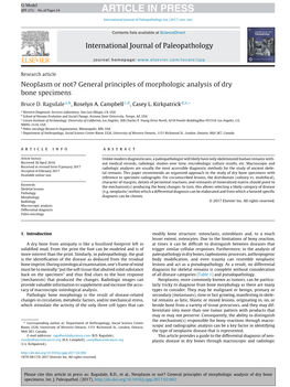 General Principles of Morphologic Analysis of Dry Bone Specimens