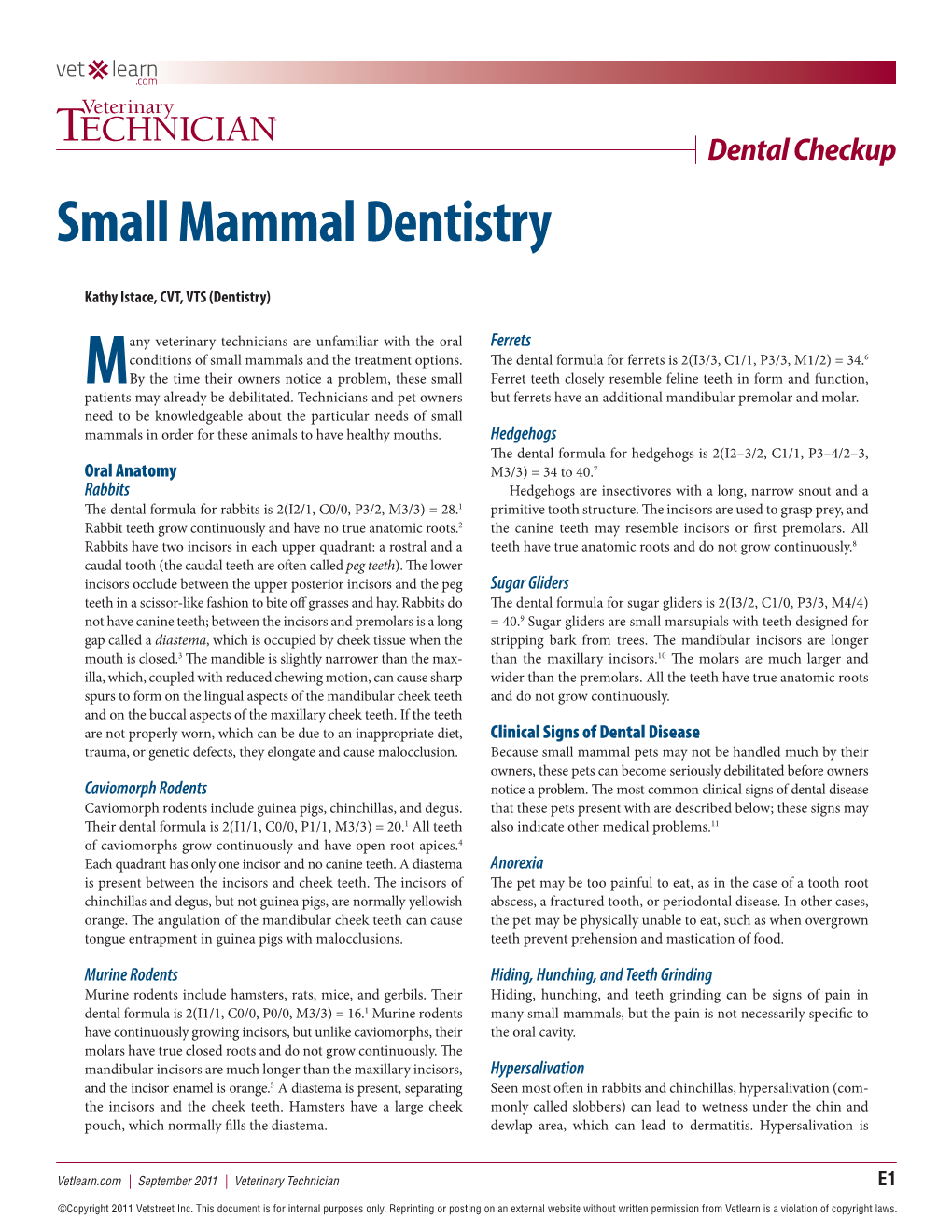 Small Mammal Dentistry