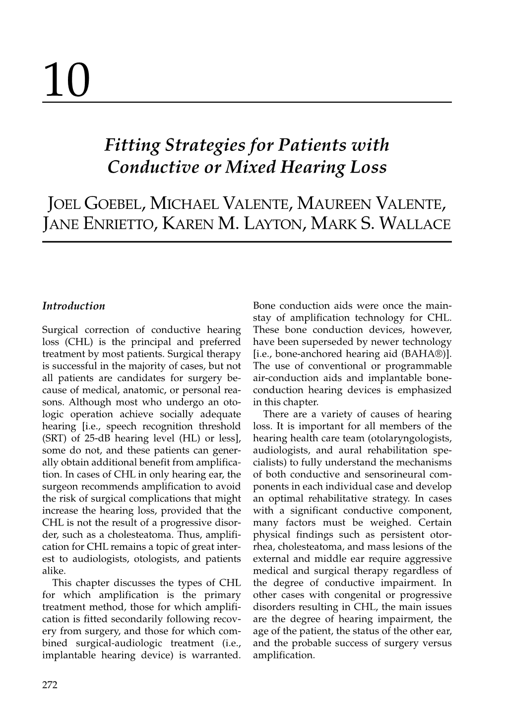 Fitting Strategies for Patients with Conductive Or Mixed Hearing Loss
