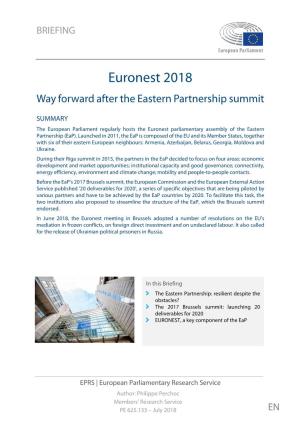 Euronest 2018 Way Forward After the Eastern Partnership Summit