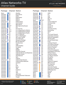 Atlas Networks TV Channel Guide