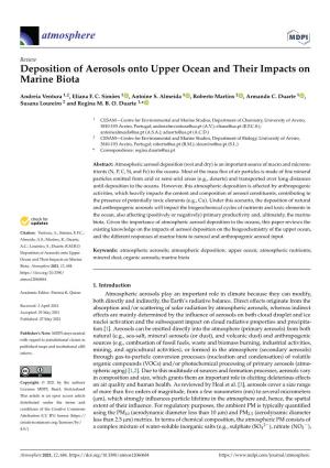 Deposition of Aerosols Onto Upper Ocean and Their Impacts on Marine Biota
