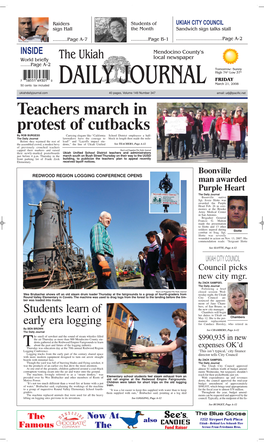 Teachers March in Protest of Cutbacks