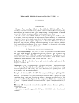 Notes on Heegaard Floer Homology