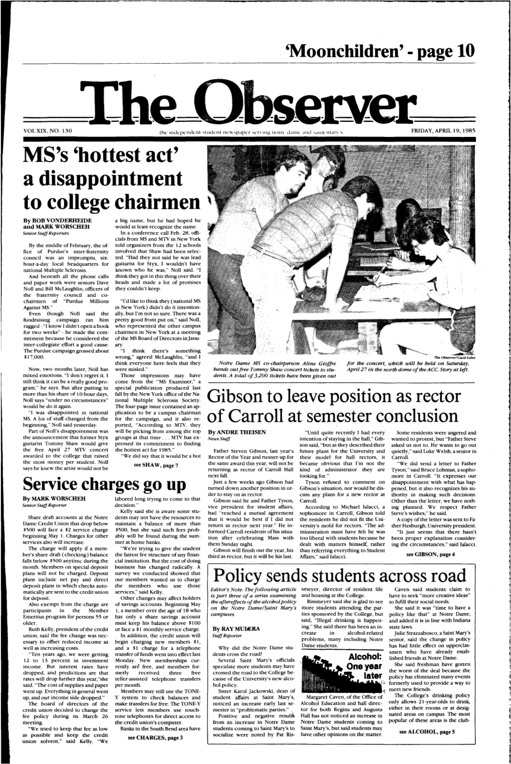 MS's 'Hottest Act' a Disappointment to College Chairmen by BOB VONDERHEIDE a Big Name, but He Had Hoped He and MARK WORSCHEH Would at Least Recognize the Name