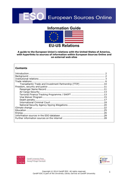 Information Guide EU-US Relations