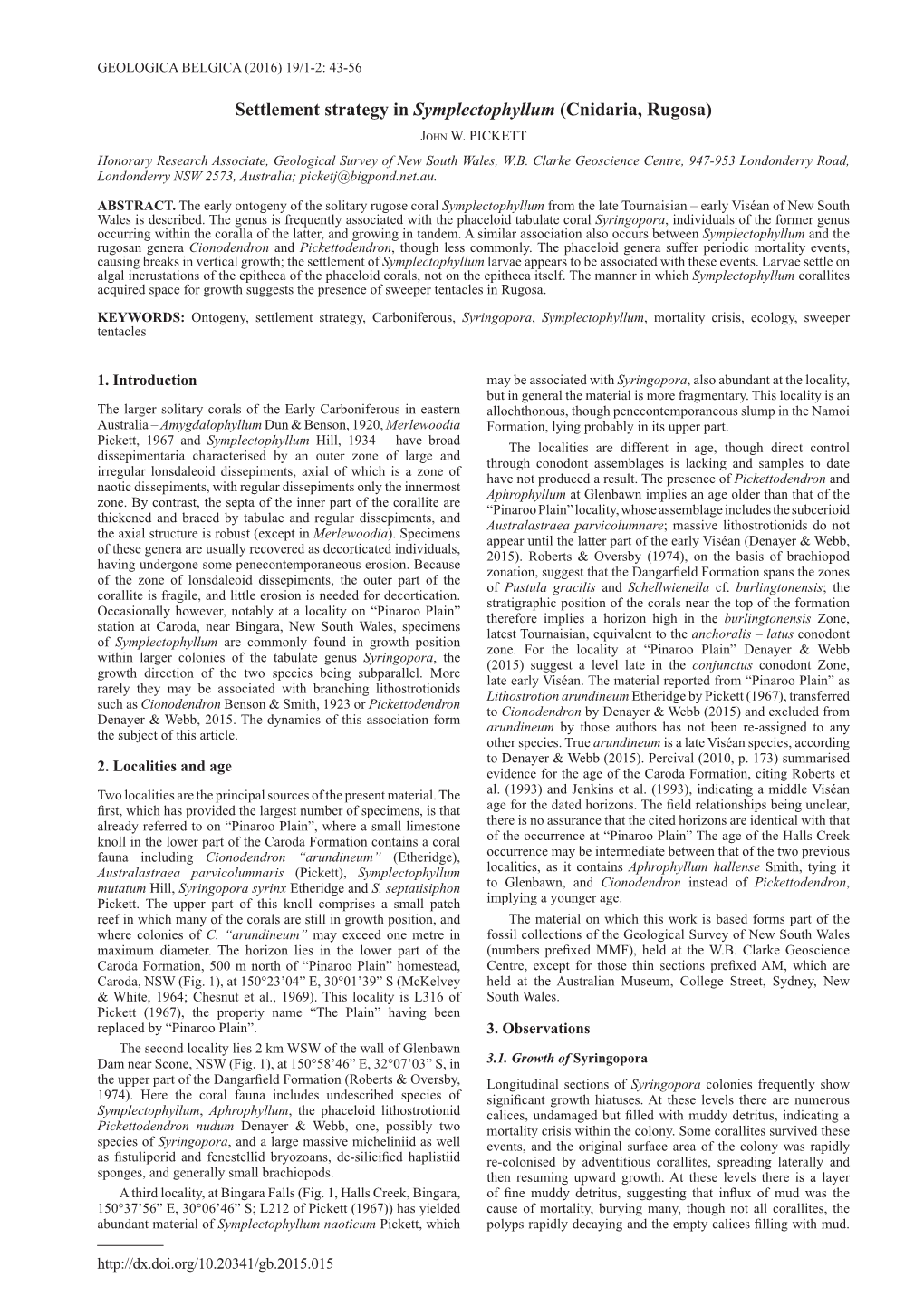 ULG GEOLOGICA VOL 19-1-2 Pickett P1-14.Indd