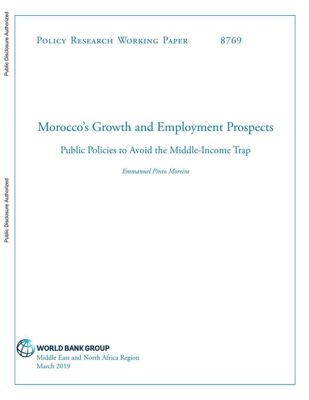 Morocco's Growth and Employment Prospects