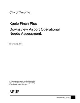 Keele Finch Plus Downsview Airport Operational Needs Assessment
