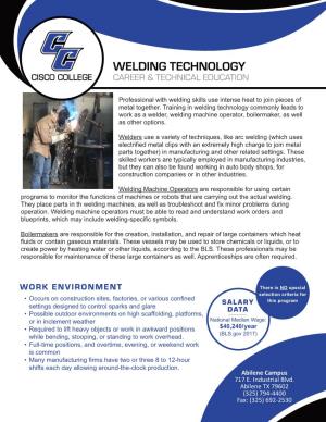 Welding Technology Career & Technical Education