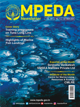 October 2020 Mpeda Newsletter 1 Cpf (India) Private Limited Cpf 3 Best Approach for Aquaculture