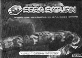 SEGA Saturn Instruction Manual