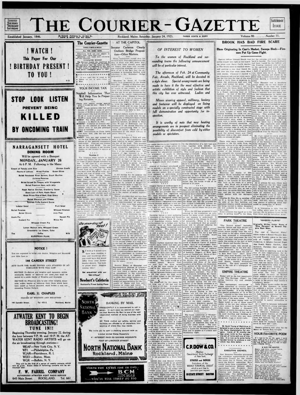 Courier Gazette : January 24, 1925