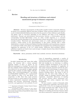 Bonding and Structure of Disilenes and Related Unsaturated Group-14 Element Compounds