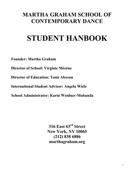 Student Hanbook