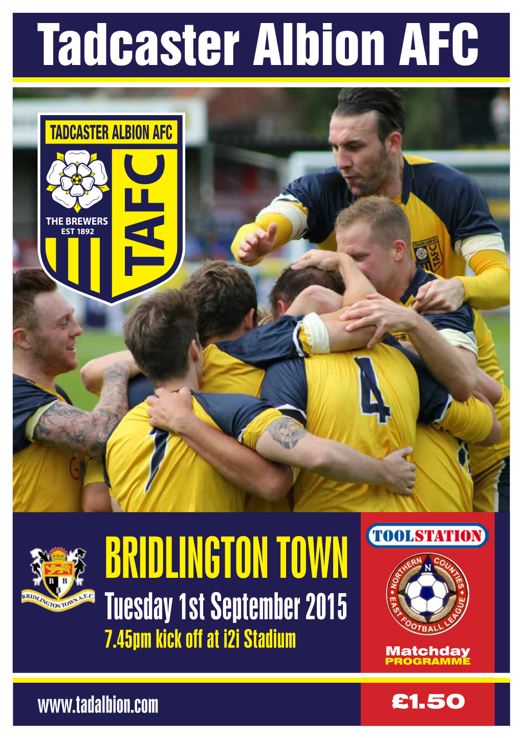 BRIDLINGTON TOWN Tuesday 1St September 2015