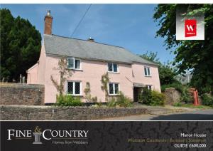 Manor House Wootton Courtenay | Exmoor | Somerset GUIDE £600,000