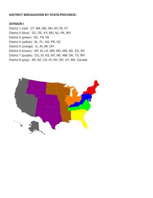 District Breakdown by State/Province