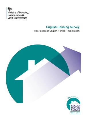 Floor Space in English Homes – Main Report